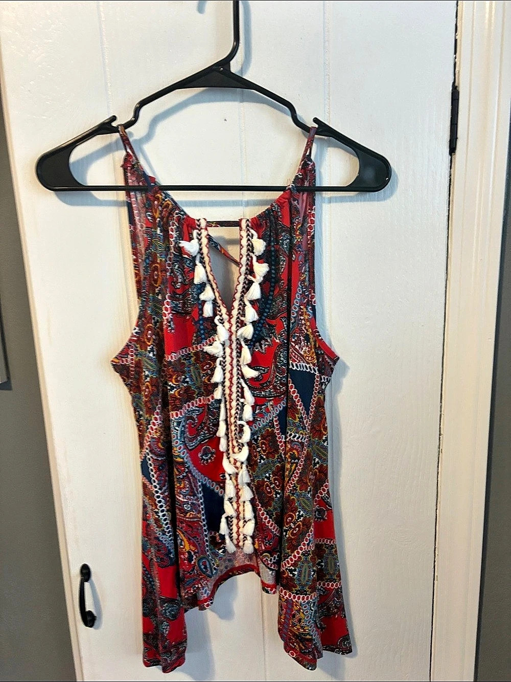 Venus Paisley Print Handkerchief-Hem Halter Top Halter Top